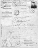Транзитная виза Министерства иностранных дел Бельгии на выезд из страны Ю. Г. Слепухина. Брюссель, 11 июня 1947 г.